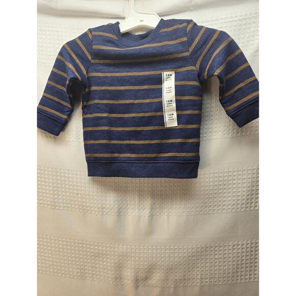 Cat & Jack Other - Cat & Jack Boys Sweater Size 18 Months Blue Stripe Crew Neck